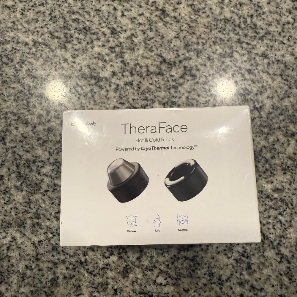 Therabody TheraFace Hot & Cold Rings - Black and Silver